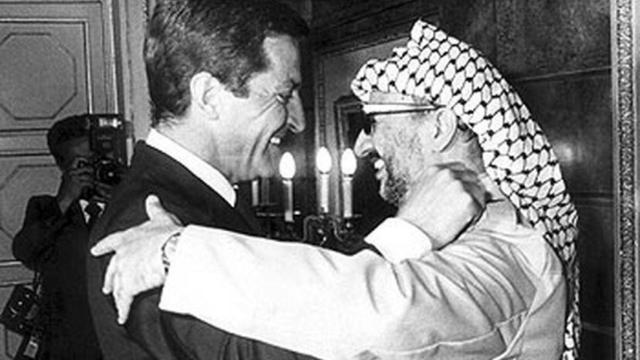 Adolfo Suárez y Yaser Arafat en La Moncloa, en septiembre de 1979