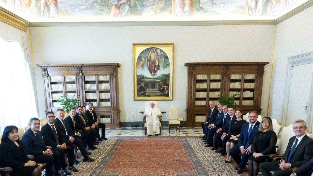 Imagen del encuentro cedida por Vatican Media