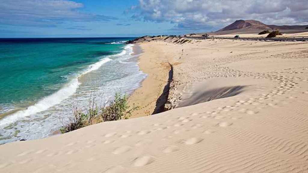 La playa de los Corralejos en Fuerteventura