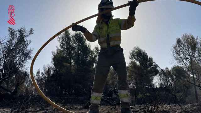 Imagen de archivo del Cuerpo de Bomberos en un incendio forestal en Castellón.