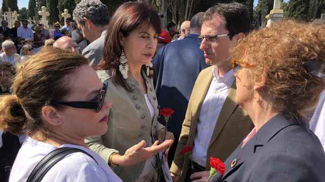 Ana Redondo durante el homenaje en el El Carmen a los 199 represaliados
