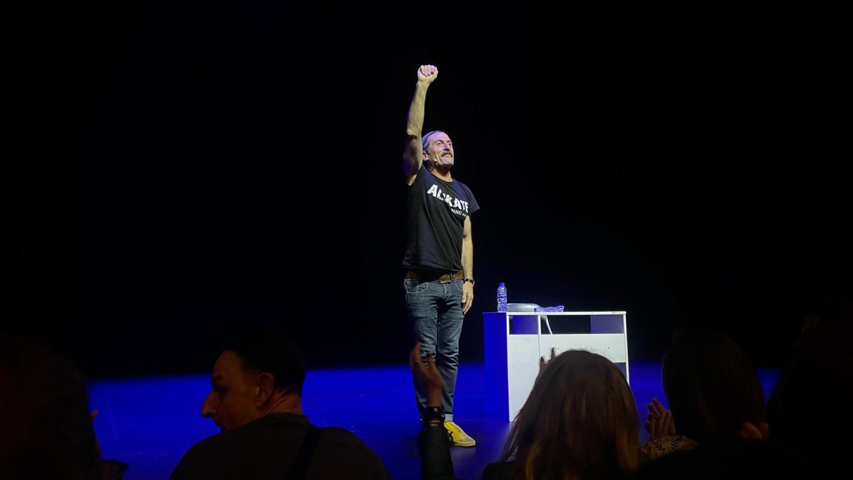 Luis Zahera, en el escenario.