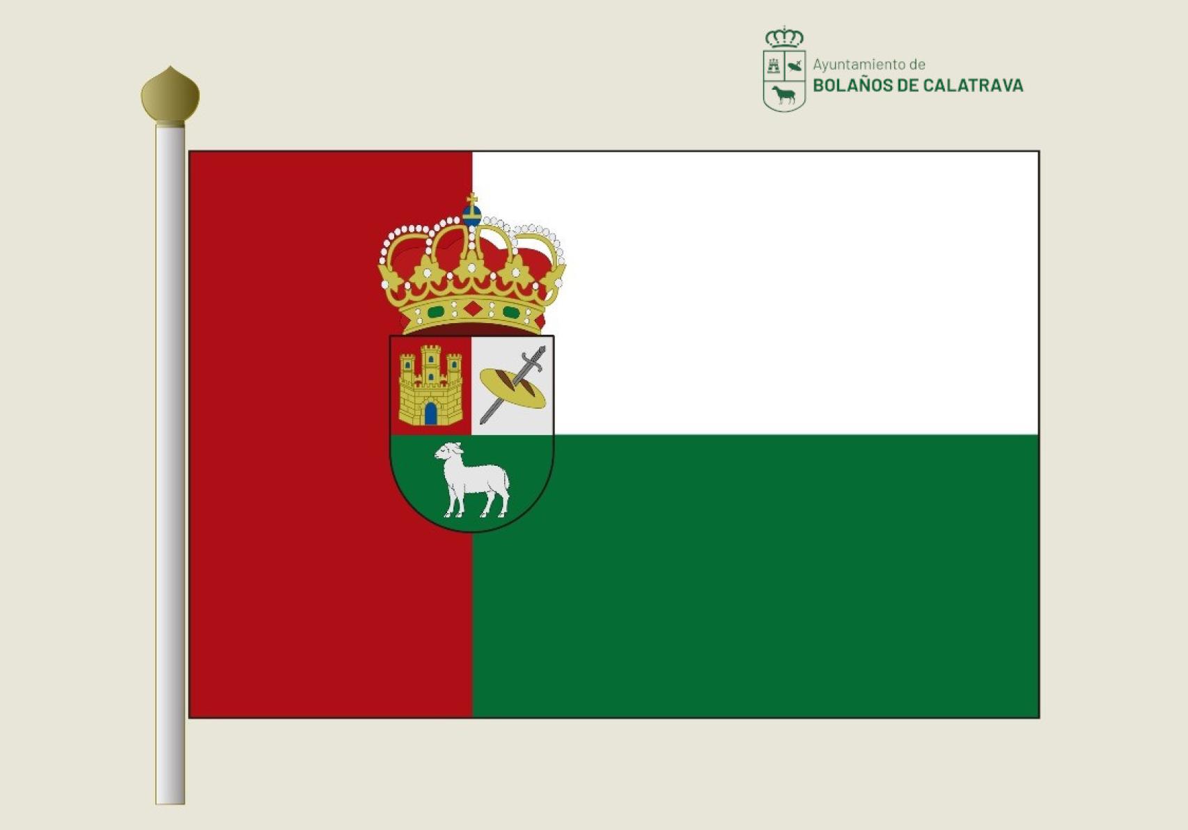 Nueva bandera de Bolaños de Calatrava (Ciudad Real).
