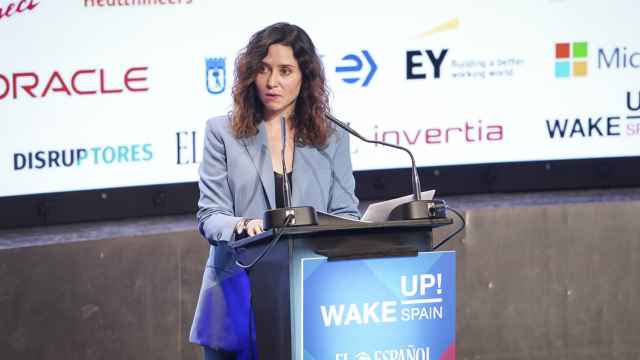 Isabel Díaz Ayuso, presidenta de la Comunidad de Madrid, durante la primera jornada de Wake up, Spain!