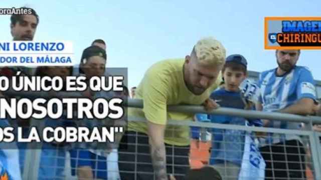 Secuencia del vídeo viral del futbolista del Málaga CF, Dani Lorenzo