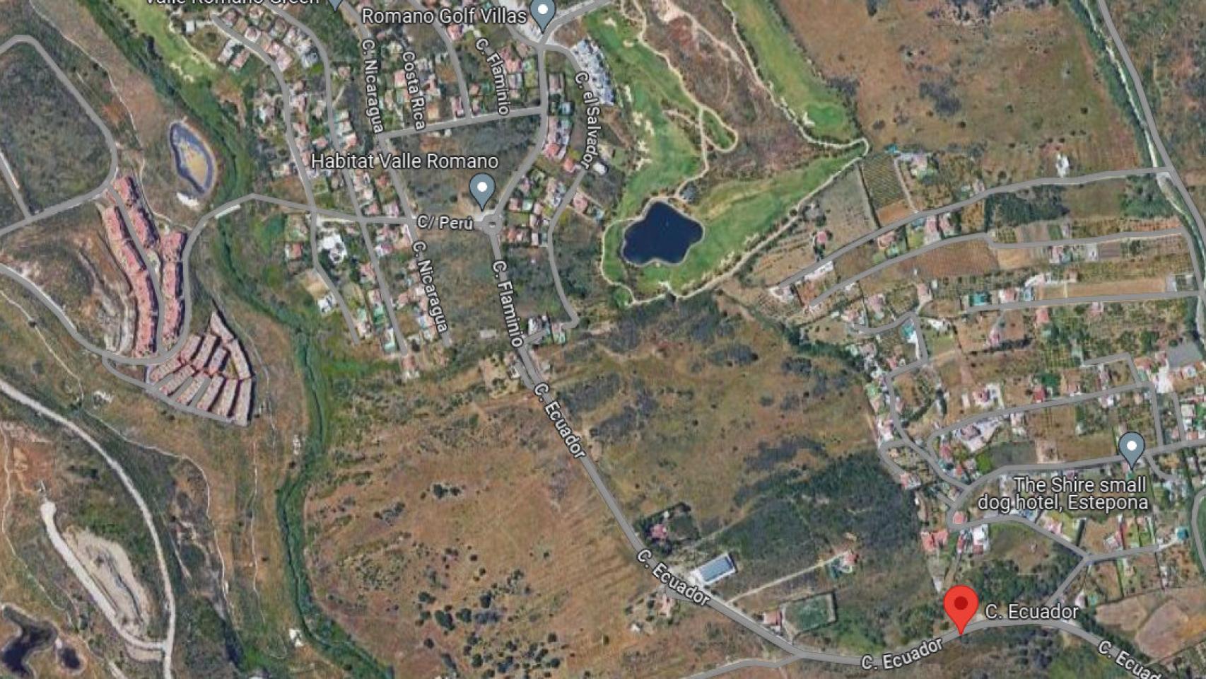 Vista de la zona donde se localiza los terrenos de Estepona que son objeto de subasta.