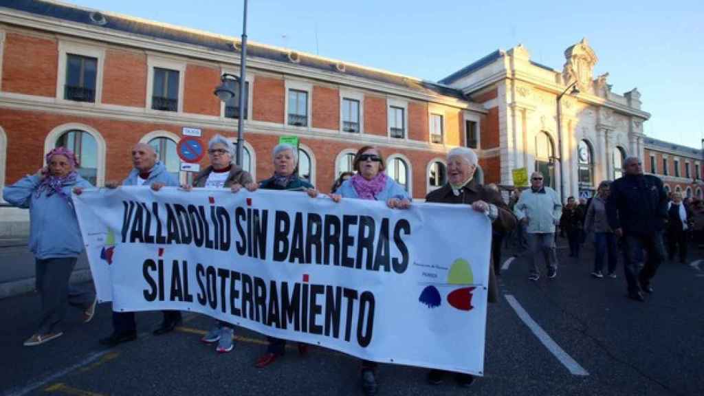 Manifestación por el soterramiento de Valladolid