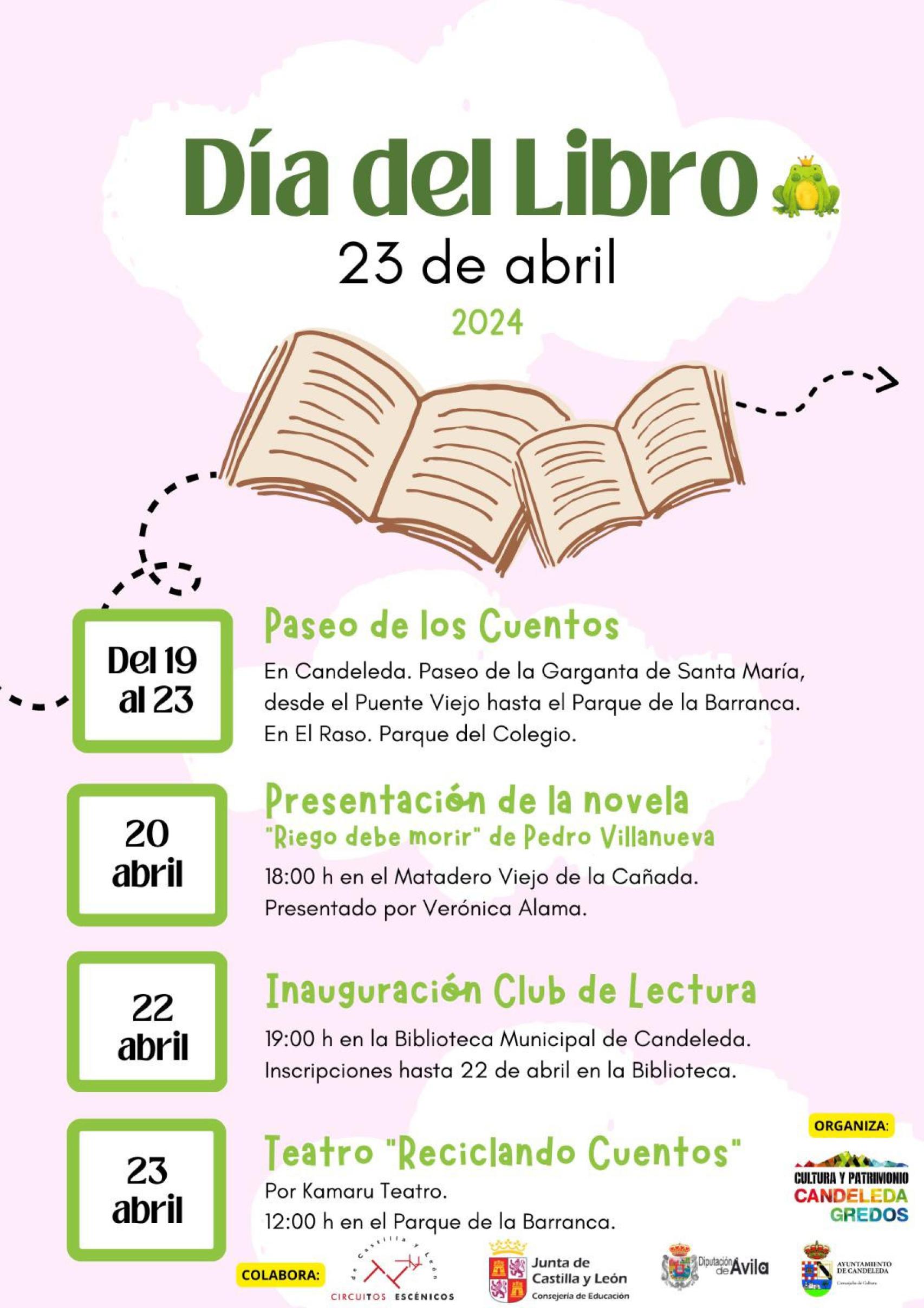 Cartel del Día del Libro en Candeleda y El Raso