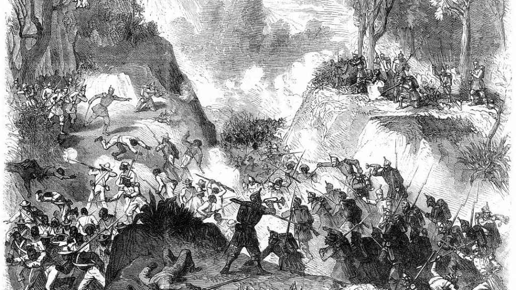 Batalla de Monte Cristi de 1864 ilustrada en el 'London Times'.