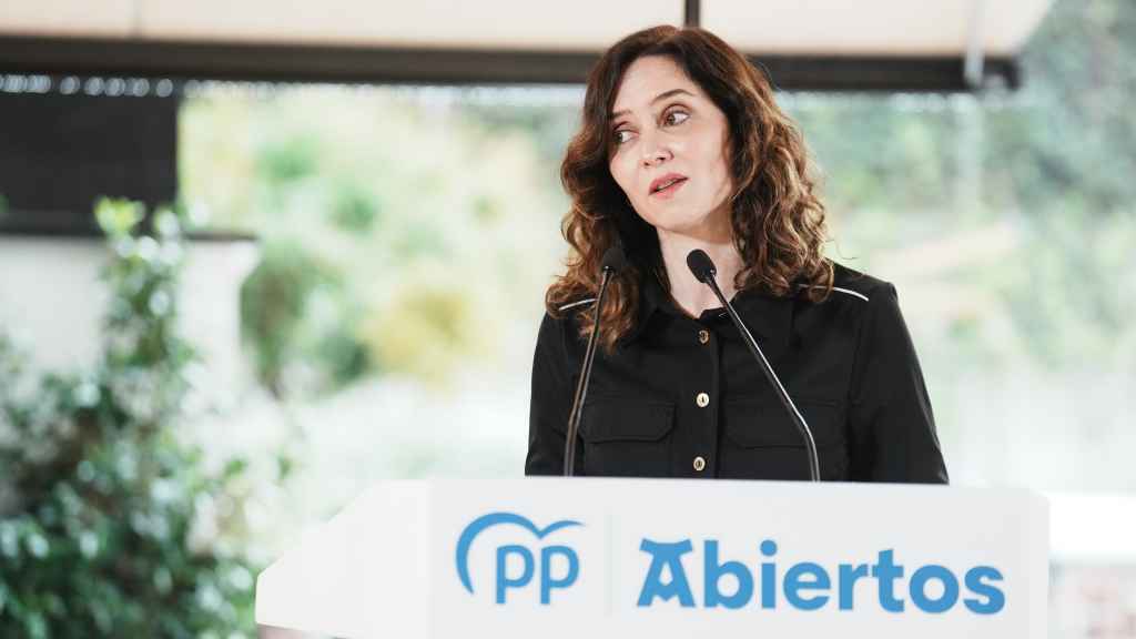 La presidenta de la Comunidad de Madrid, Isabel Díaz Ayuso, en un acto electoral en Bilbao.