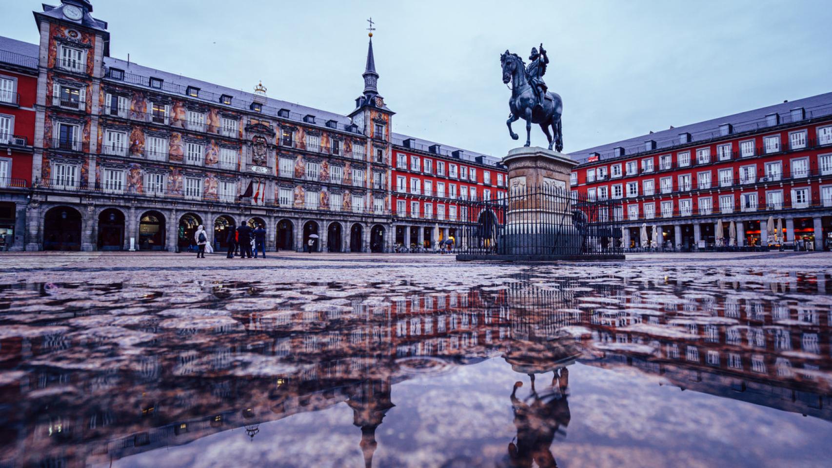 Lluvia en Madrid.