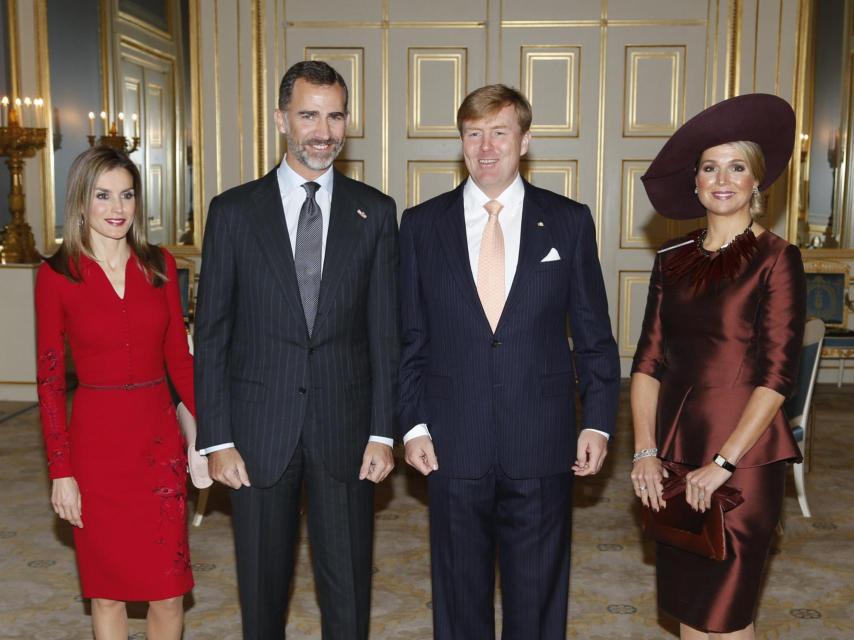Los Reyes de España y Holanda en 2014, en su anterior viaje.