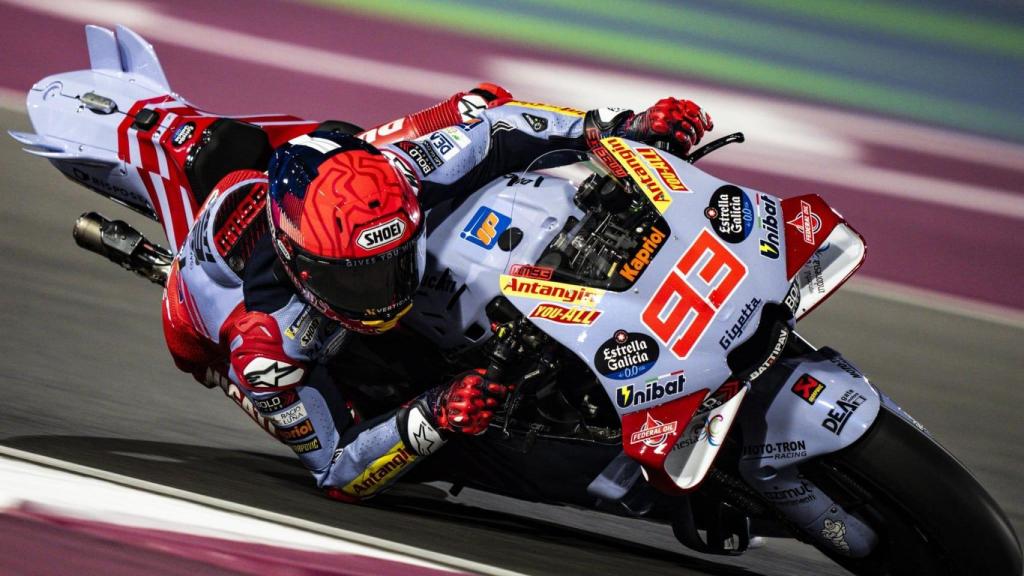 Marc Márquez, durante un test de pretemporadade MotoGP en Qatar