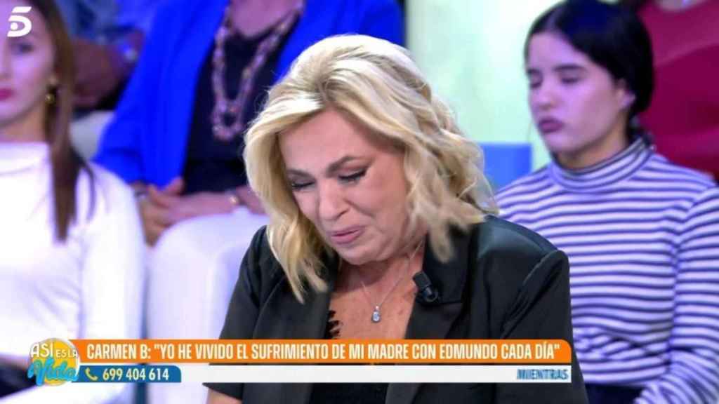 Un mal momento de Carmen Borrego en un plató de Telecinco