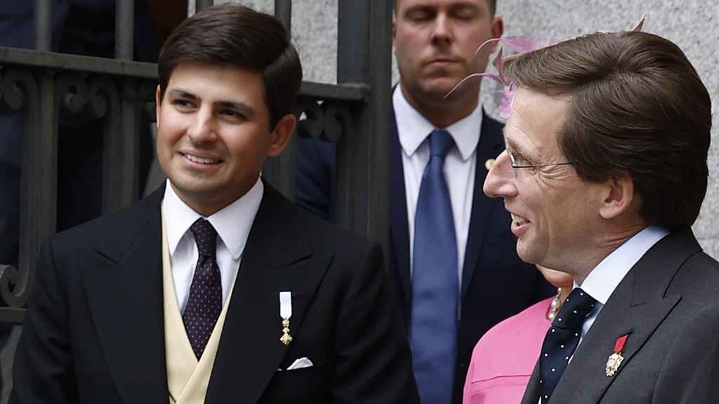 Juan Urquijo y Almeida, el pasado 6 de abril, en la boda del alcalde de Madrid.