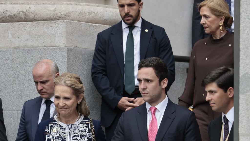 La familia del Rey y Juan Urquijo, el pasado 6 de abril.