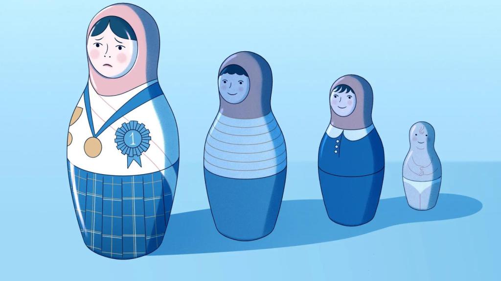 Animación muñecas matrioshka.