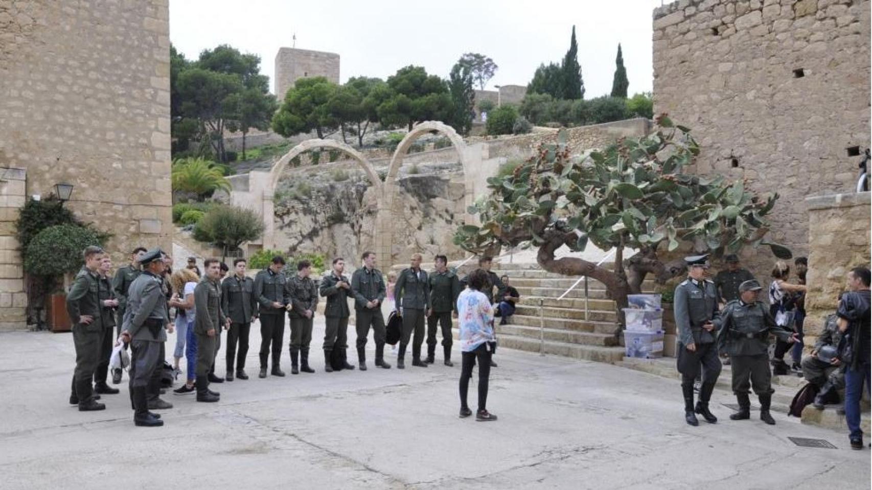 'El cautivo' de Amenábar se rodará en el Castillo de Santa Bárbara. En la imagen, el pasado rodaje de 'Dime quién soy'.