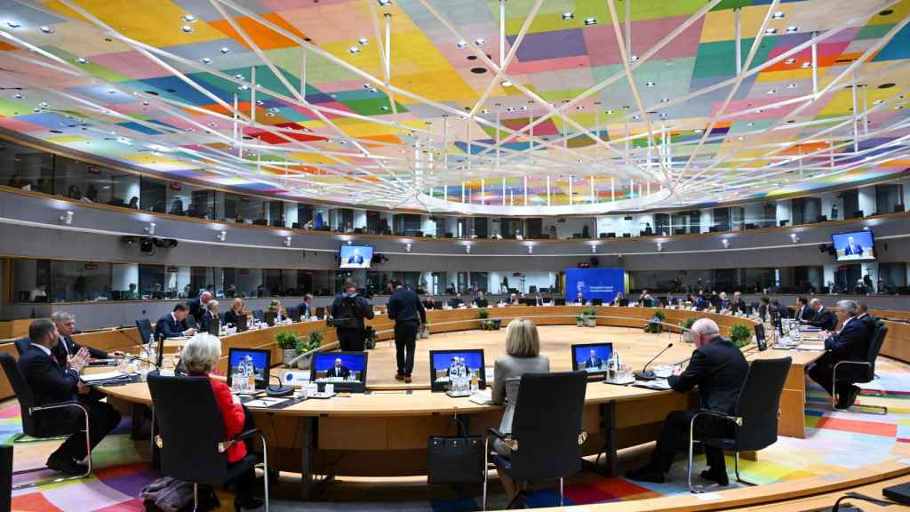 Los jefes de Estado y de Gobierno de los 27, durante el Consejo Europeo que concluye este jueves en Bruselas