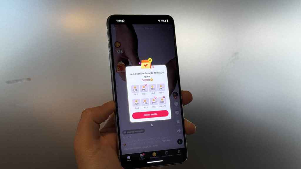 TikTok Lite en la pantalla de un smartphone.