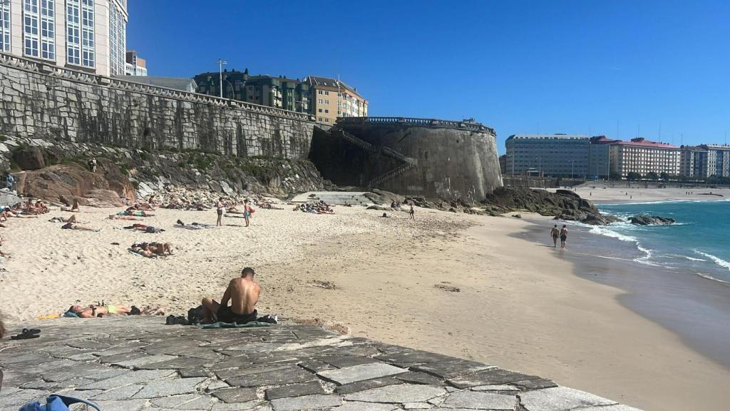 Playa de Matadero esta tarde, 17 de abril de 2024.