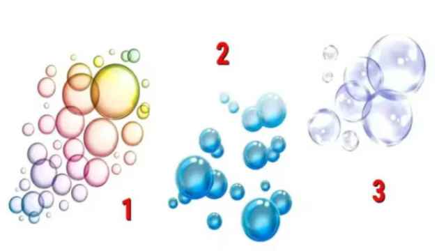 TEST VISUAL | En esta imagen se aprecia tres grupos de burbujas. Elige uno. (Foto: namastest.net)