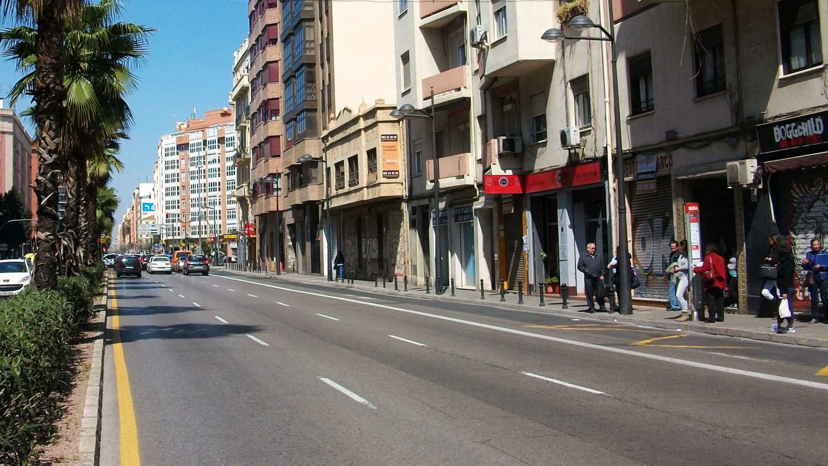 Un tramo de la  Avenida Giorgeta de Valencia.
