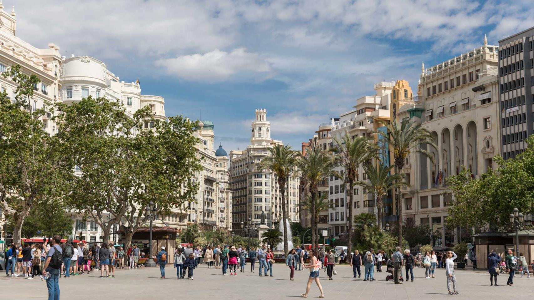 Imagen de la Plaza del Ayuntamiento. EE