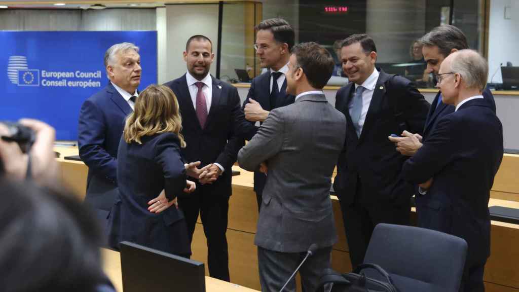 Los líderes europeos, durante la cumbre que se celebra en Bruselas