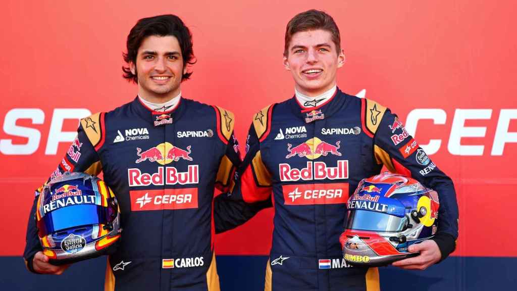 Carlos Sainz y Max Verstappen en su época juntos en Toro Rosso