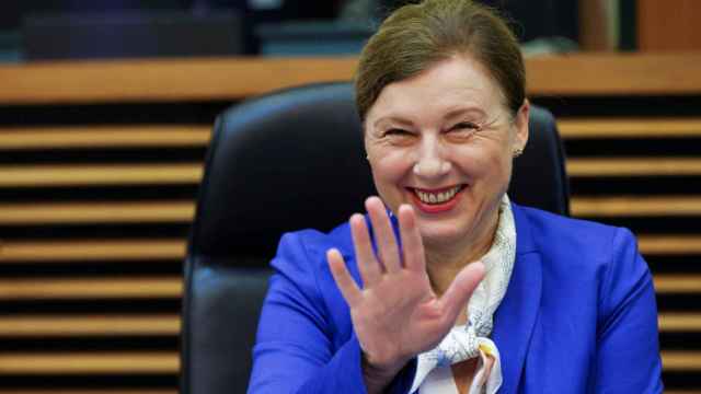 La vicepresidenta de la Comisión Europea, Vera Jourova, durante una reunión en Bruselas el pasado marzo.