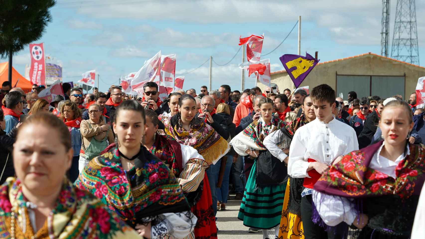 Celebración del Día de Castilla y León en el municipio vallisoletano de Villalar de los Comuneros, el 23 de abril de 2023.