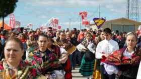 Celebración del Día de Castilla y León en el municipio vallisoletano de Villalar de los Comuneros, el 23 de abril de 2023.