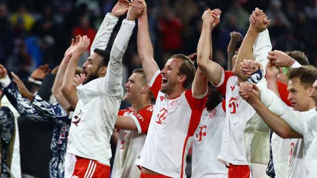 Los jugadores del Bayern celebran el pase a las semifinales.