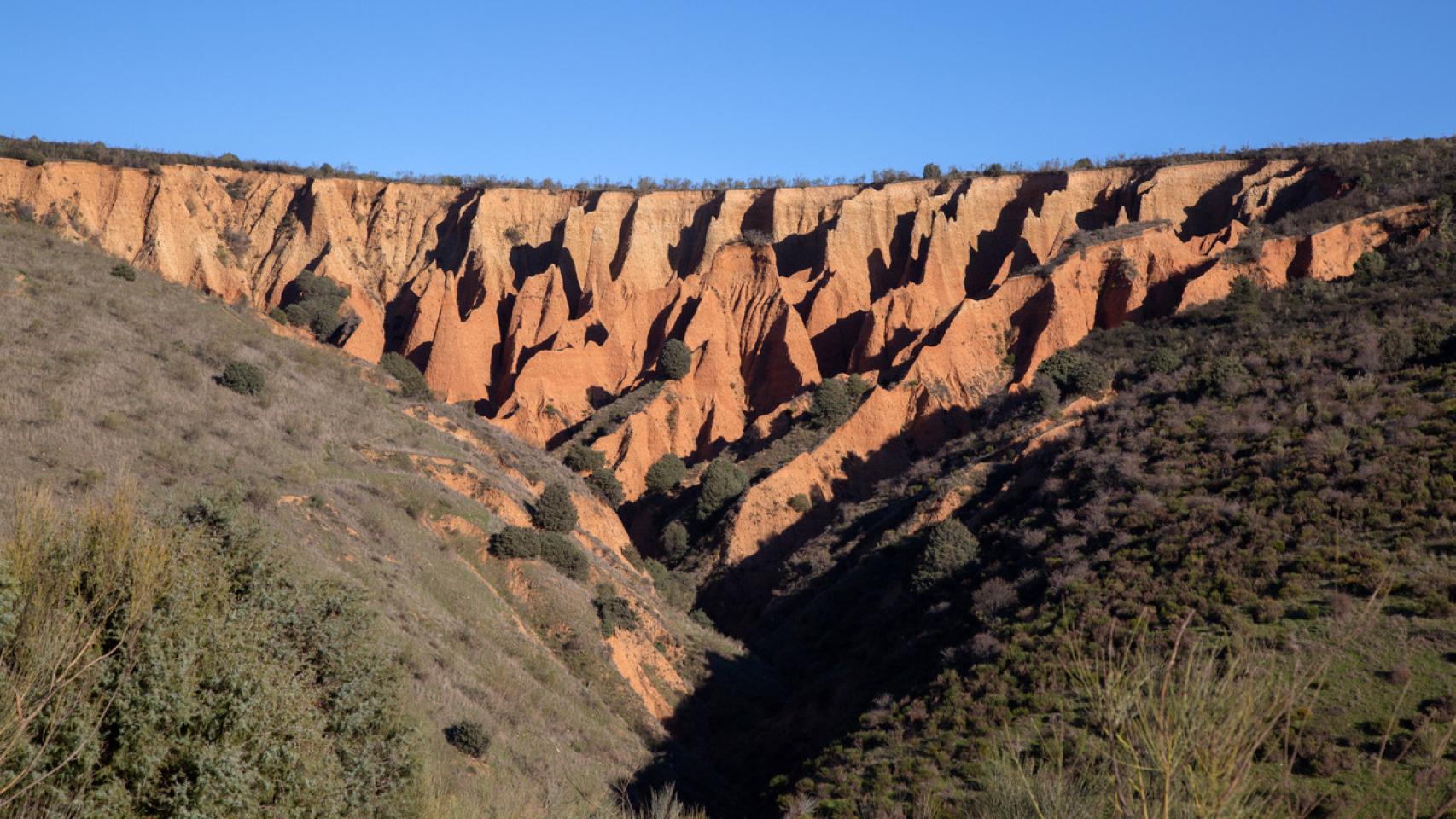 Vista del paisaje de las Carcavas.