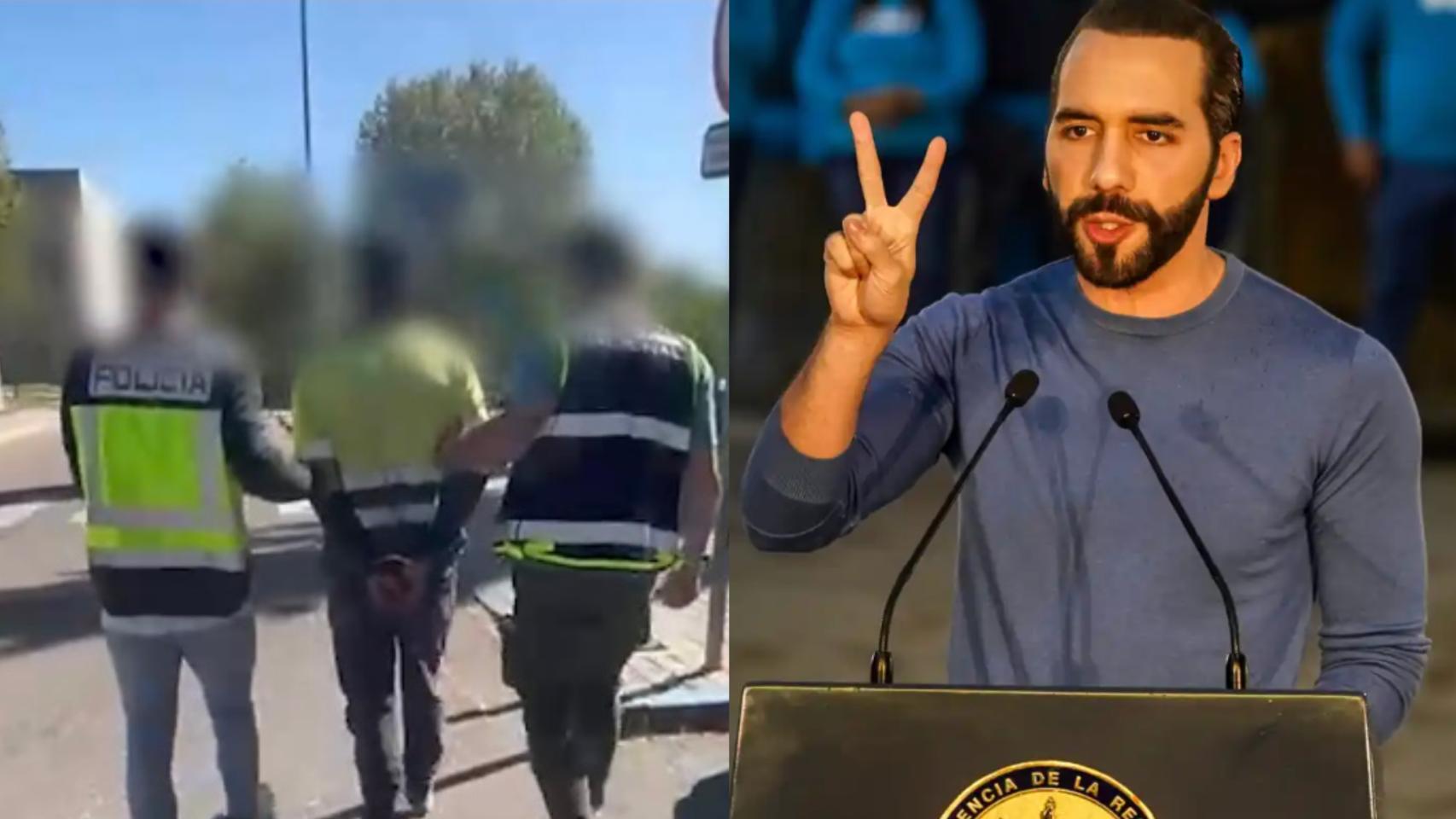 El líder la mara 'Pandilla Barrio 18' y el presidente de El Salvador Nayib Bukele.