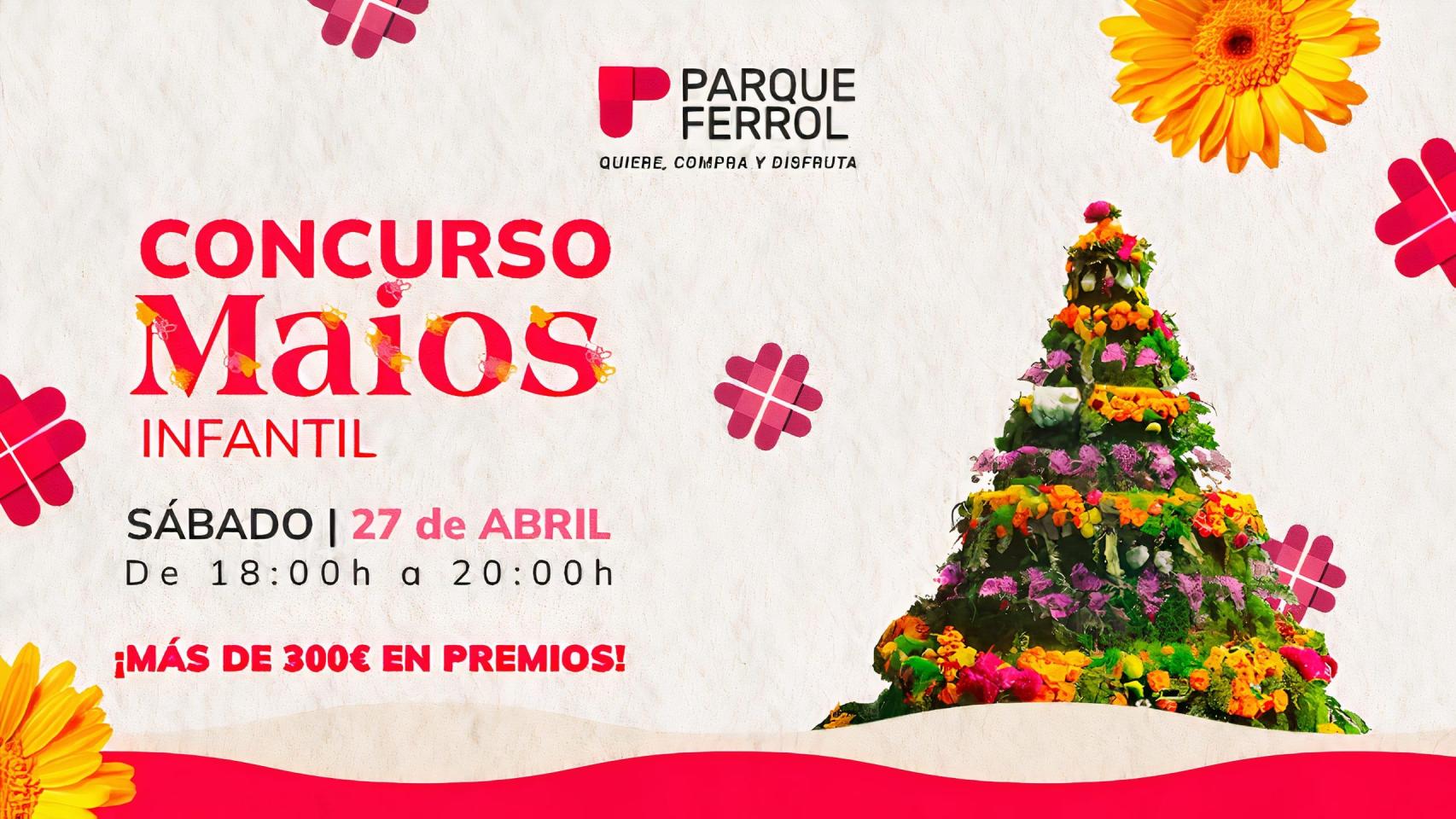 El Centro Comercial Parque Ferrol celebra un Concurso infantil de Maios el 27 de abril