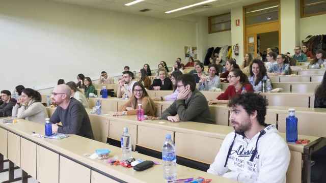 Universitarios en la Facultad de Derecho de la Universidad de Salamanca.