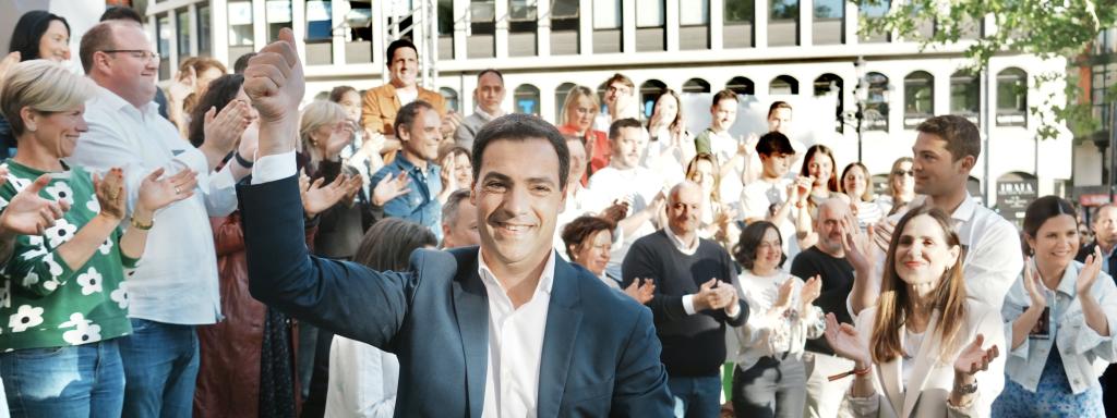 Imanol Pradales, en el cierre de campaña