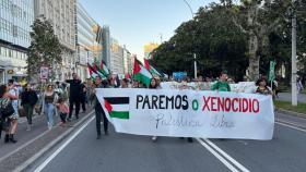 Concentración en favor de Palestina en A Coruña
