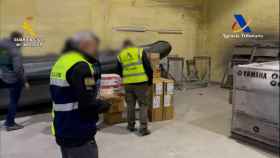 Imagen de un registro dentro de la operación ‘Vodka’ contra fabricantes de narcolanchas en Ourense y Pontevedra.