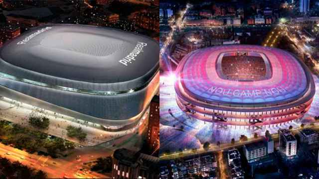 Estadio Santiago Bernabéu y el nuevo Camp Nou