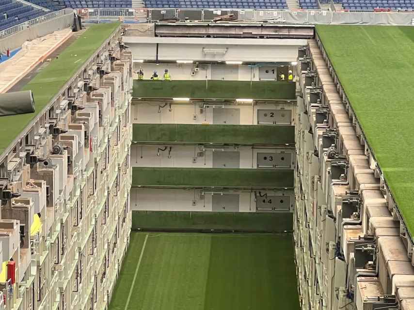 El hipogeo del Santiago Bernabéu abierto