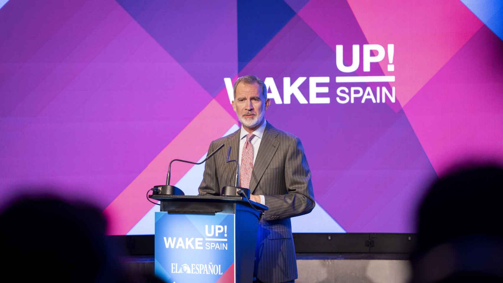 El Rey Felipe VI durante su intervención en Wake up, Spain!