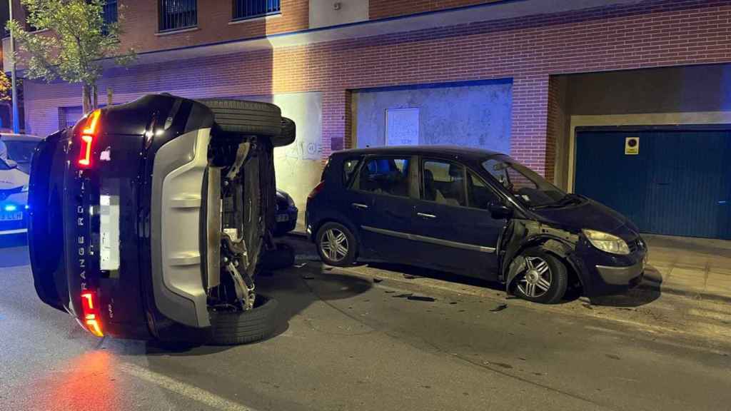 Un conductor bebido vuelca en el camino de la Guija de Ciudad Real. Foto: Policía Local de Ciudad Real