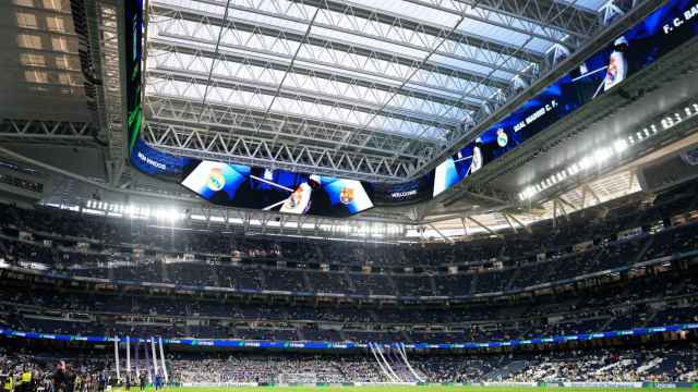 El Santiago Bernabéu estrena el nuevo videomarcador.