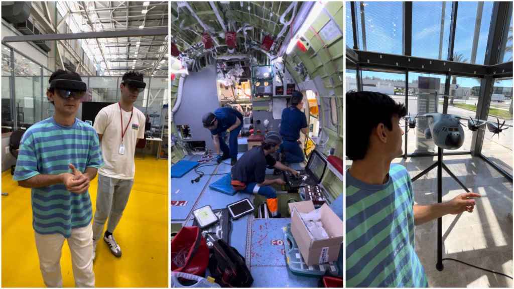 Un día en la planta de Airbus en Sevilla: tablet con Alexa o gafas de realidad virtual para los trabajadores