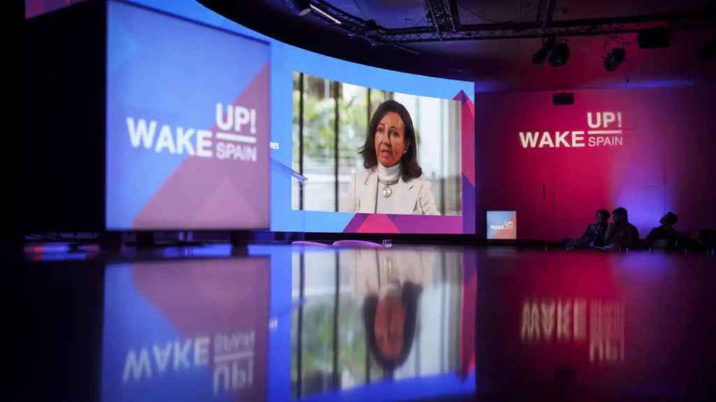 Ana Botín durante su intervención en el Wake Up, Spain! 2024.
