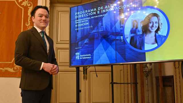 El concejal de Promoción Económica del Ayuntamiento de Salamanca, Pedro Martínez, ha presentado hoy la cuarta edición del Programa