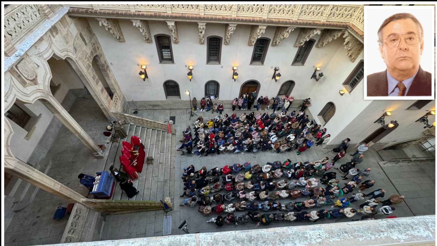 Patio de La Salina de la Diputación de Salamanca, una institución clave en la vida política de Casimiero Hernández